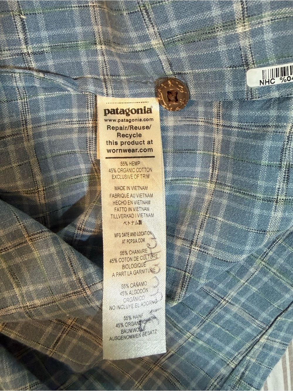 Patagonia Men’s A/C Short Sleeve Plaid Button Down Shirt Size XL - Picture 11 of 12